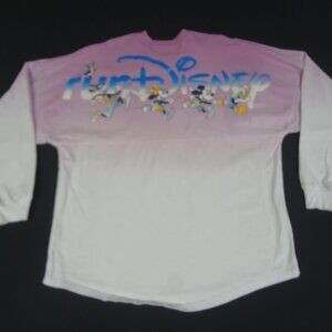 RUN DISNEY PARKS SPIRIT JERSEY PURPLE MED LONG SLEEVE T-SHIRT L355 (SPOT C PICS)
